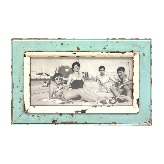 Cornice in legno azzurra per ritratto