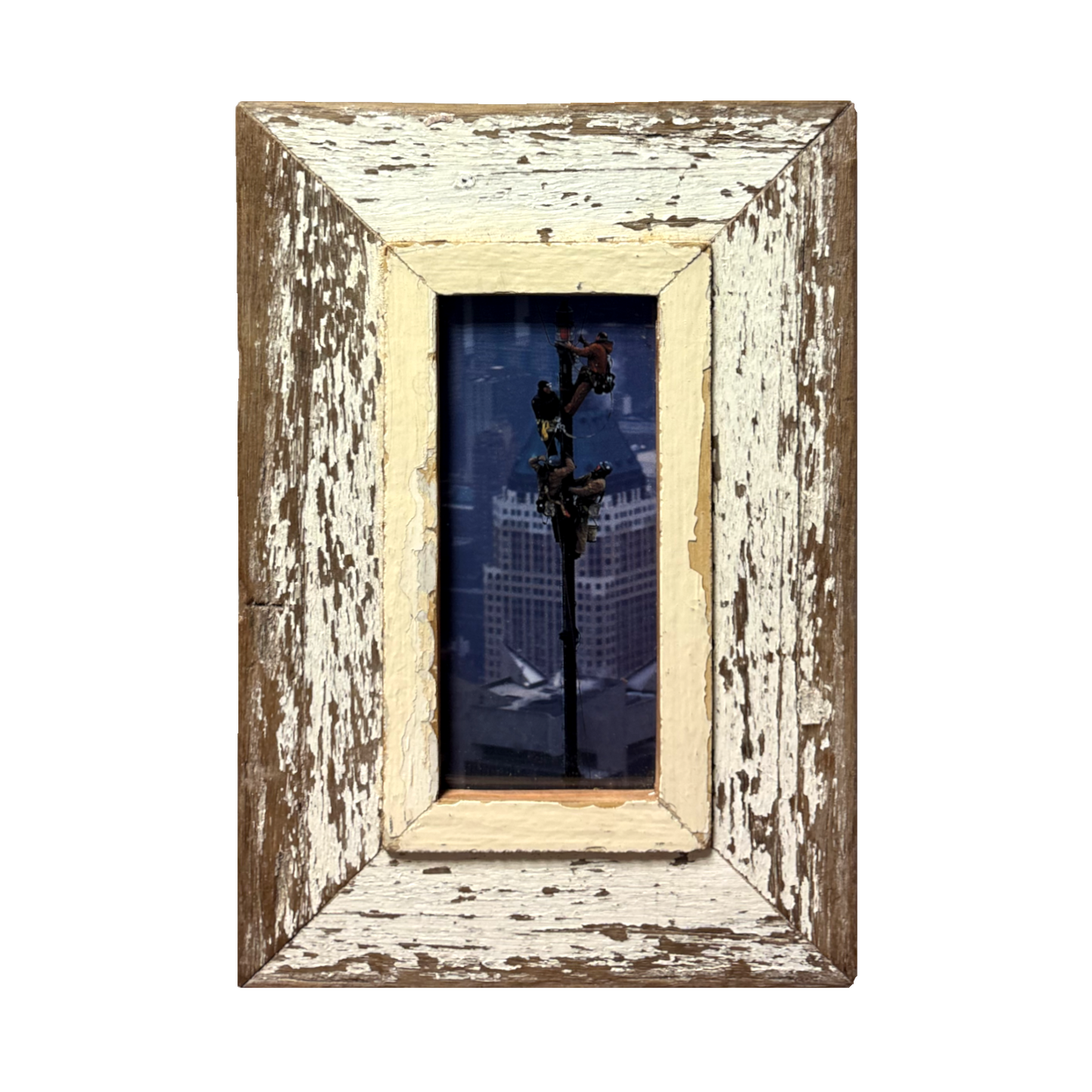 Cornice legno e crema 23x34 cm