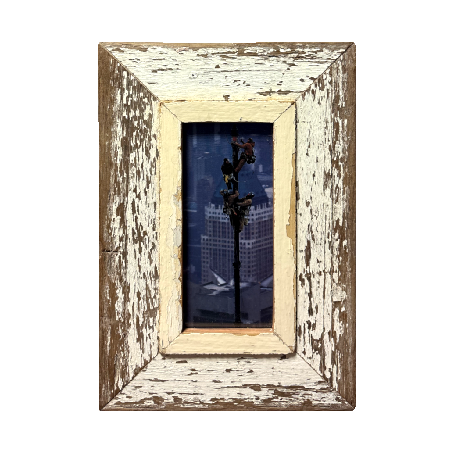 Cornice legno e crema 23x34 cm