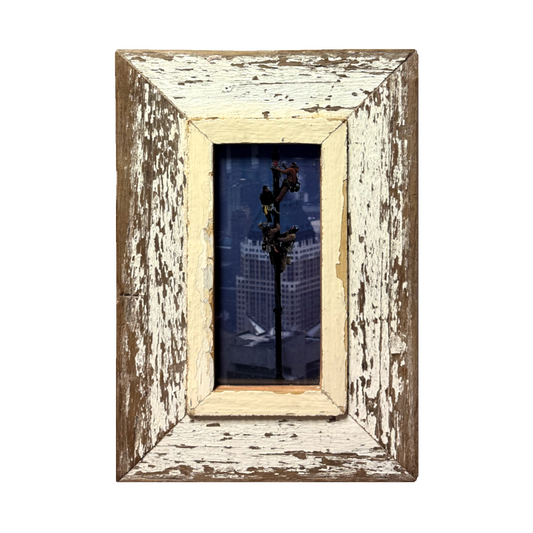 Cornice legno e crema 23x34 cm