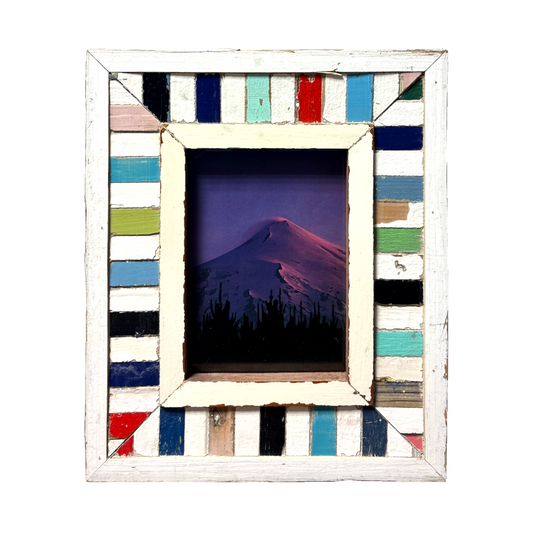 Cornice mosaico a tasselli colorati 