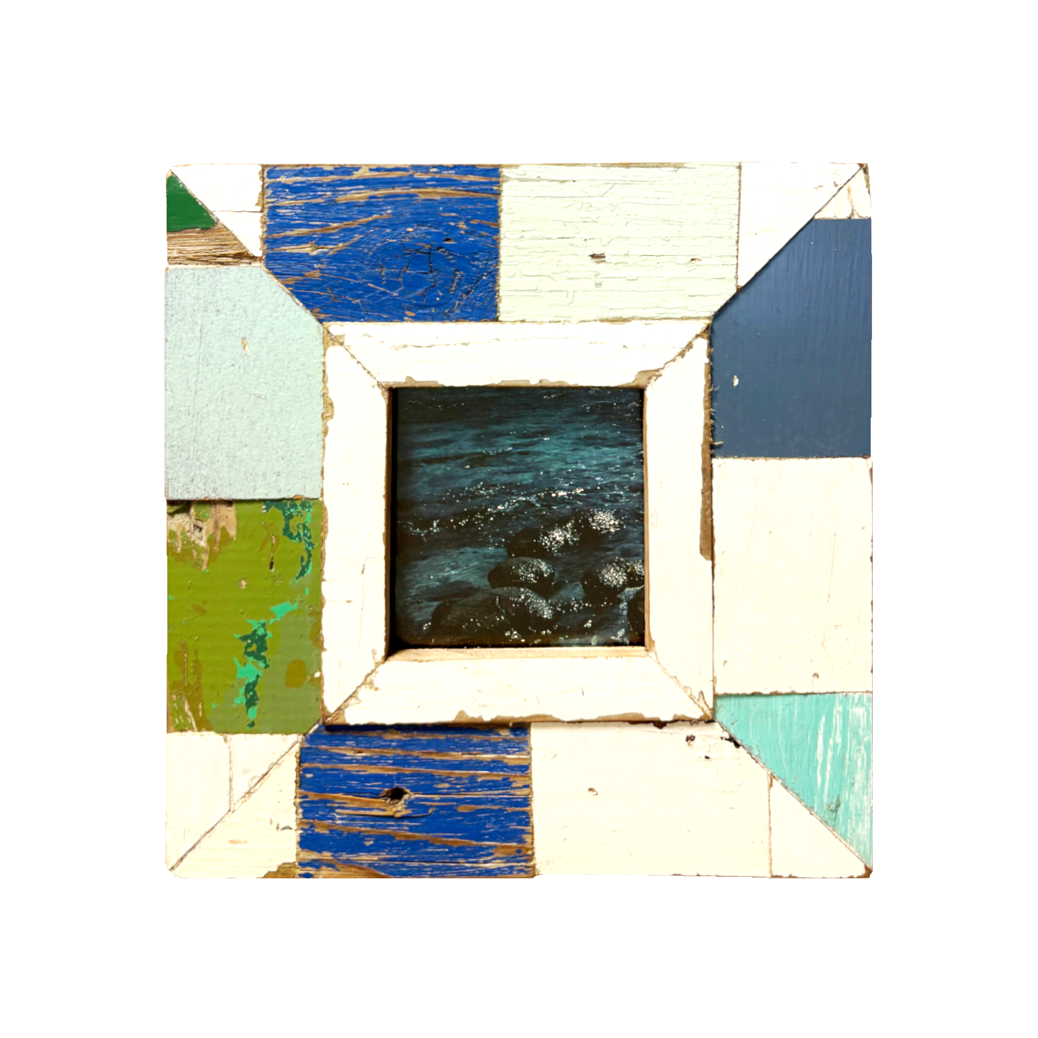 Cornice mosaico blu e verde Cape Best