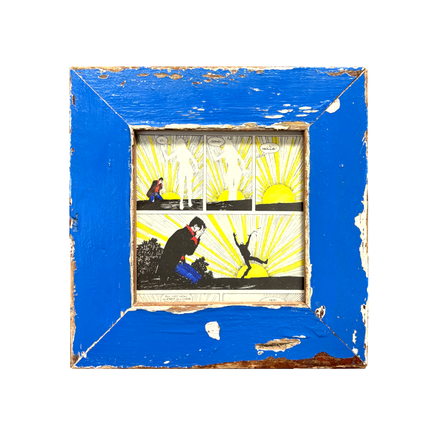 Cornice quadrata "Dylan Dog" in legno antico