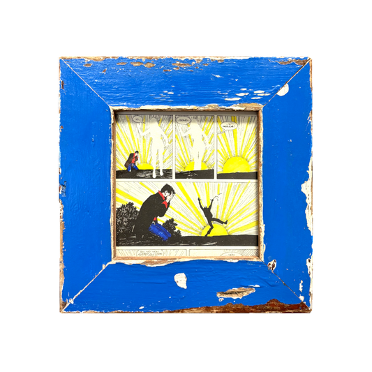 Cornice quadrata "Dylan Dog" in legno antico