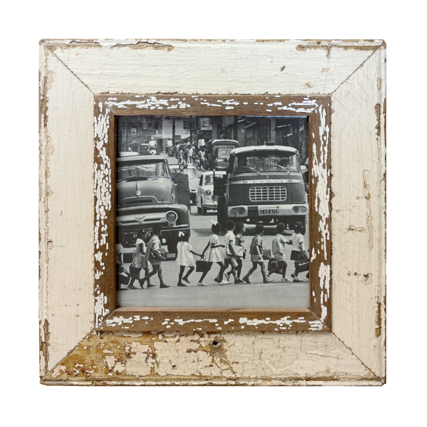 Cornice quadrata in legni d'epoca 34 x 34 cm