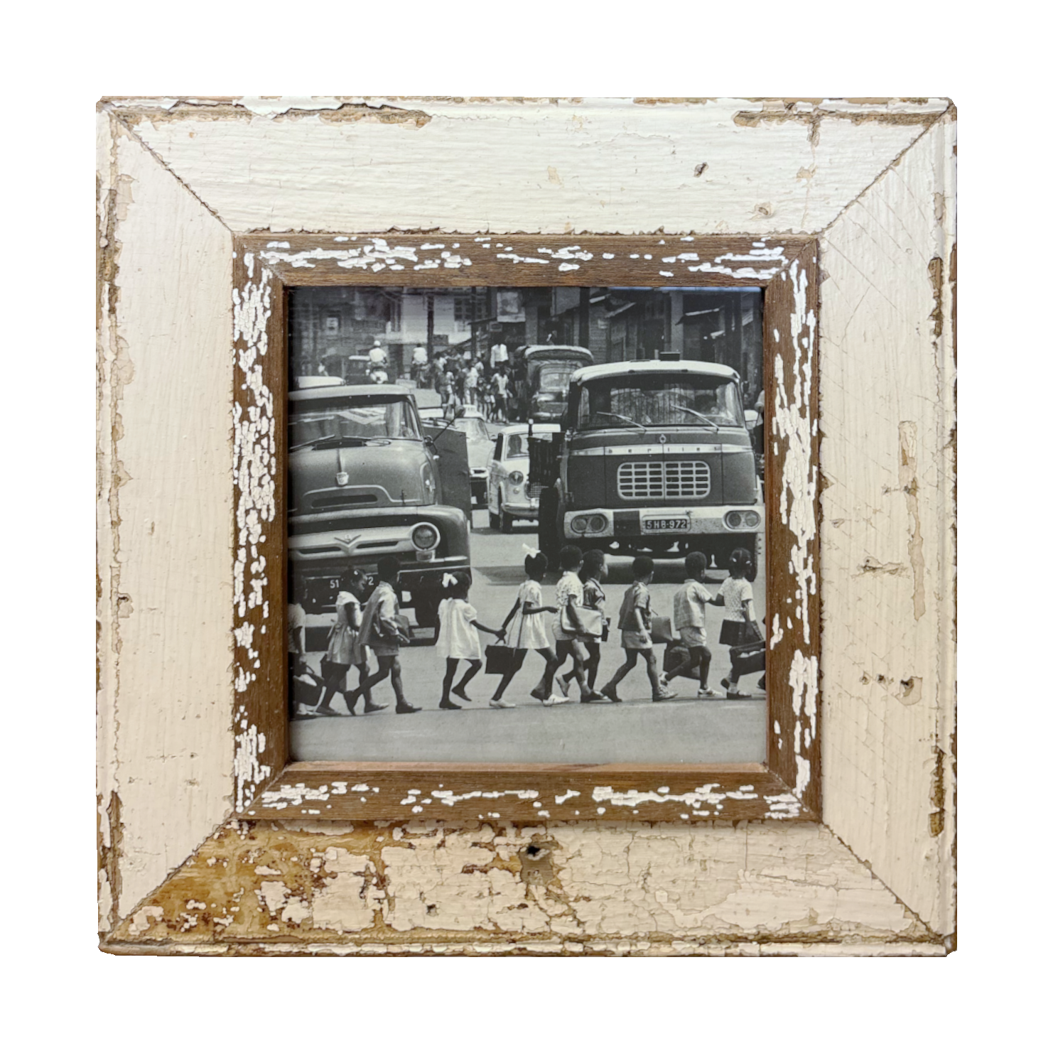 Cornice quadrata in legni d'epoca 34 x 34 cm