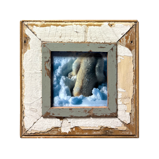 Cornice quadrata in legno recuperato A5 Cape Best