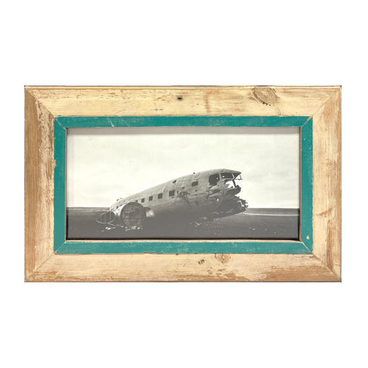 Cornice rettangolare crema e verde 34×55