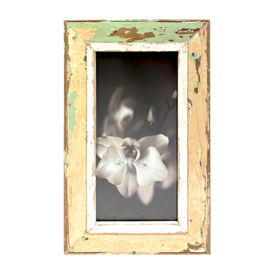 Cornice rettangolare crema e verde 34×55