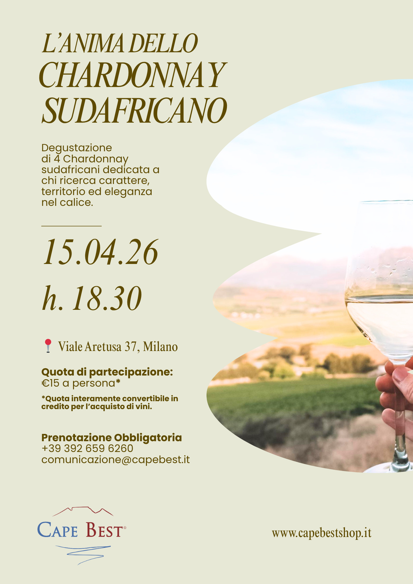 Degustazione a Milano di Chardonnay Sudafricani
