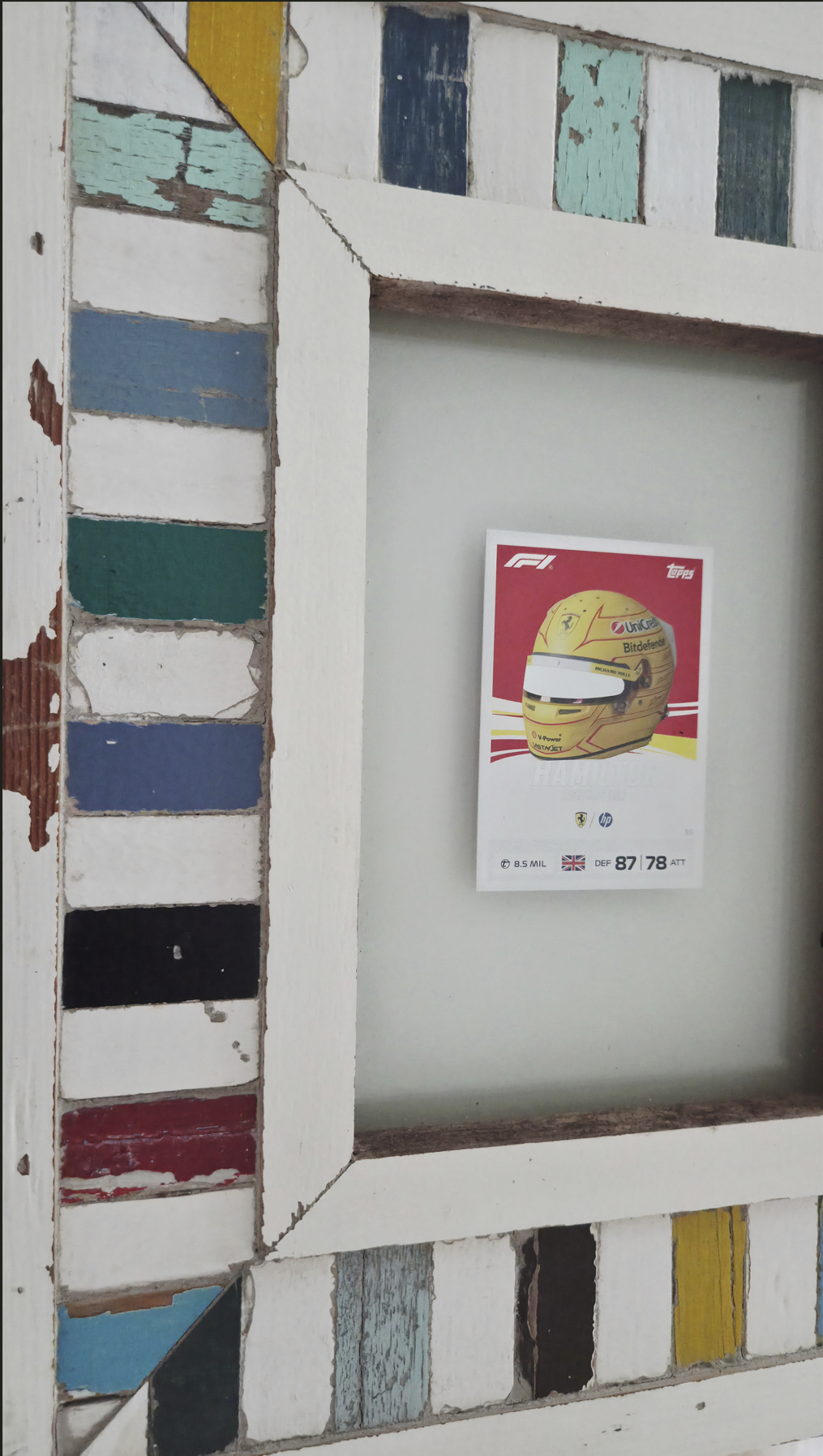 F1 Topps Card Hamilton Lid Framed Collection
