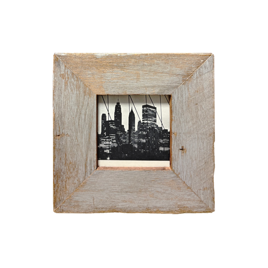 Fotografia o carboncino? — Cornice Industrial legno antico	