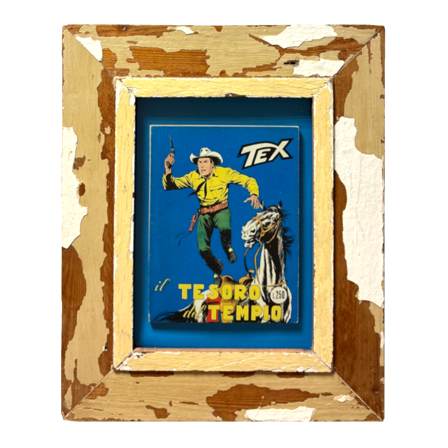 Fumetto Tex 77 "Il tesoro del tempio" in cornice