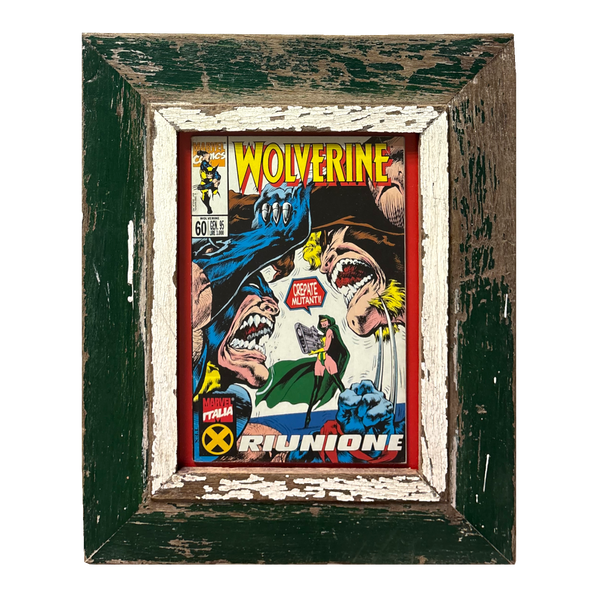 Wolverine comic in Cape Best wooden frame