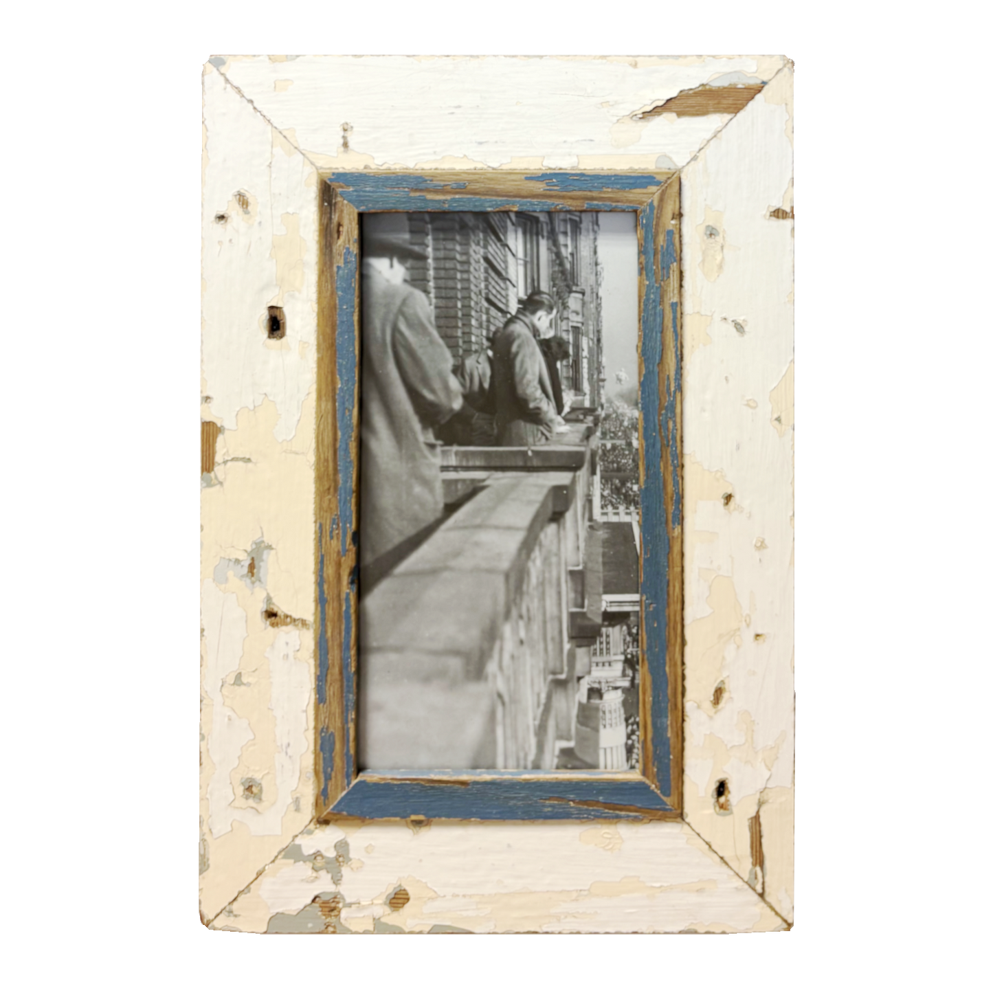 Il mondo visto dai piani alti — Cornice Industrial legno antico