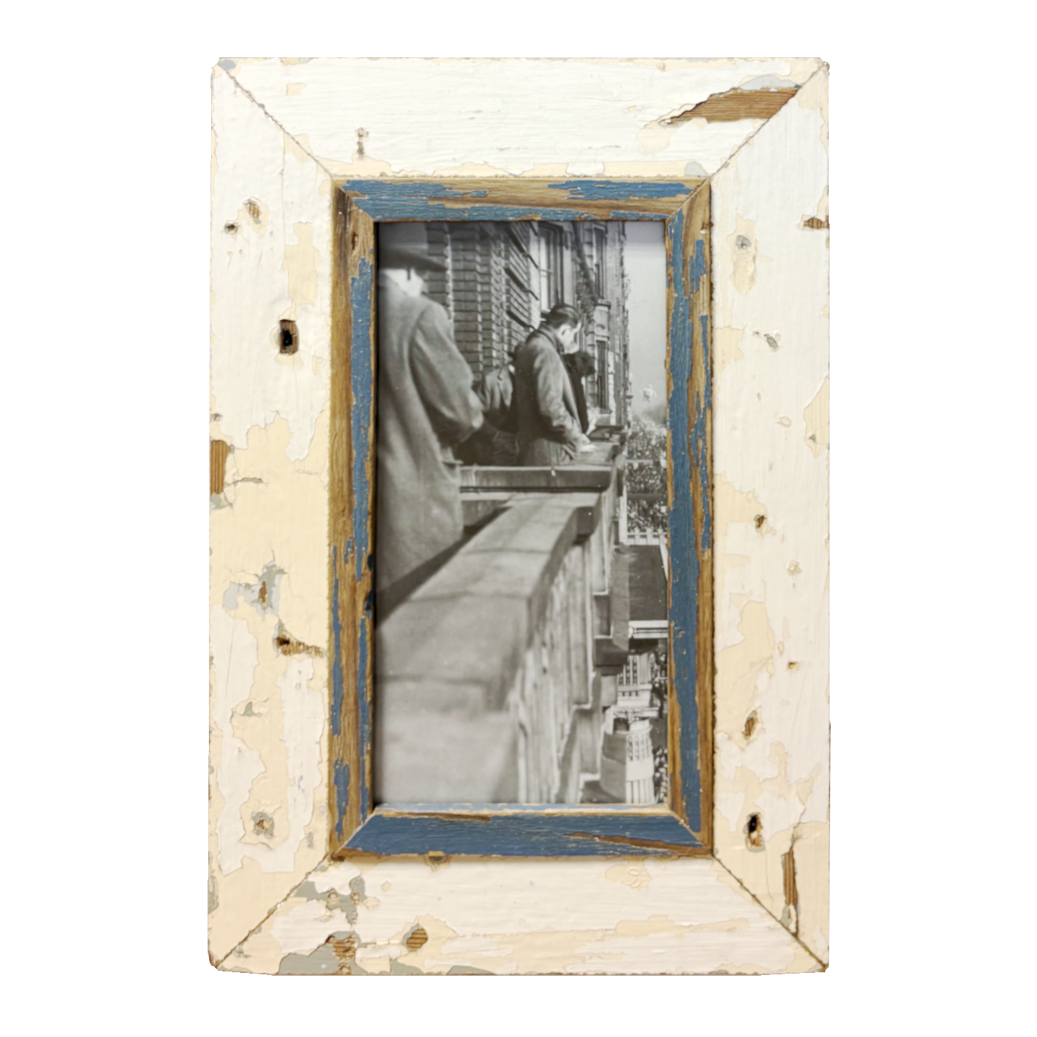 Il mondo visto dai piani alti — Cornice Industrial legno antico