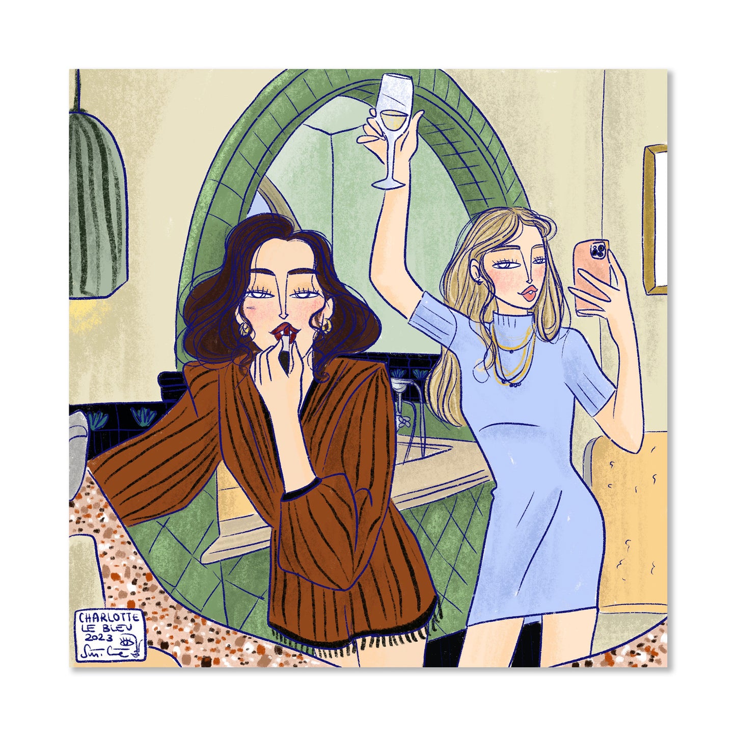 Illustrazione Digitale quadrata A5 Charlotte LeBleu