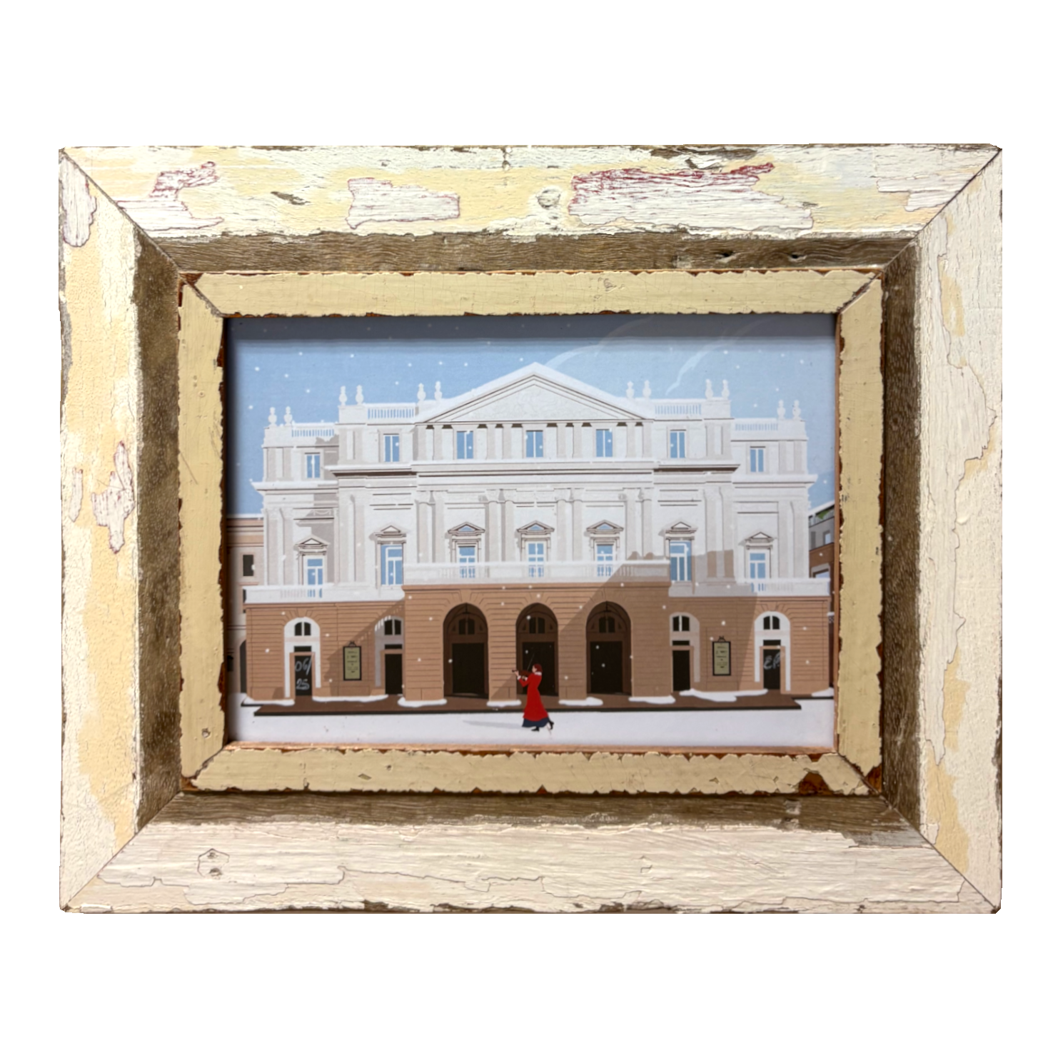 Illustrazione digitale "La Scala" in cornice A4 | Elisa Puglielli