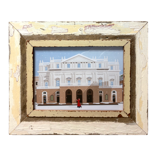 Illustrazione digitale "La Scala" in cornice A4 | Elisa Puglielli