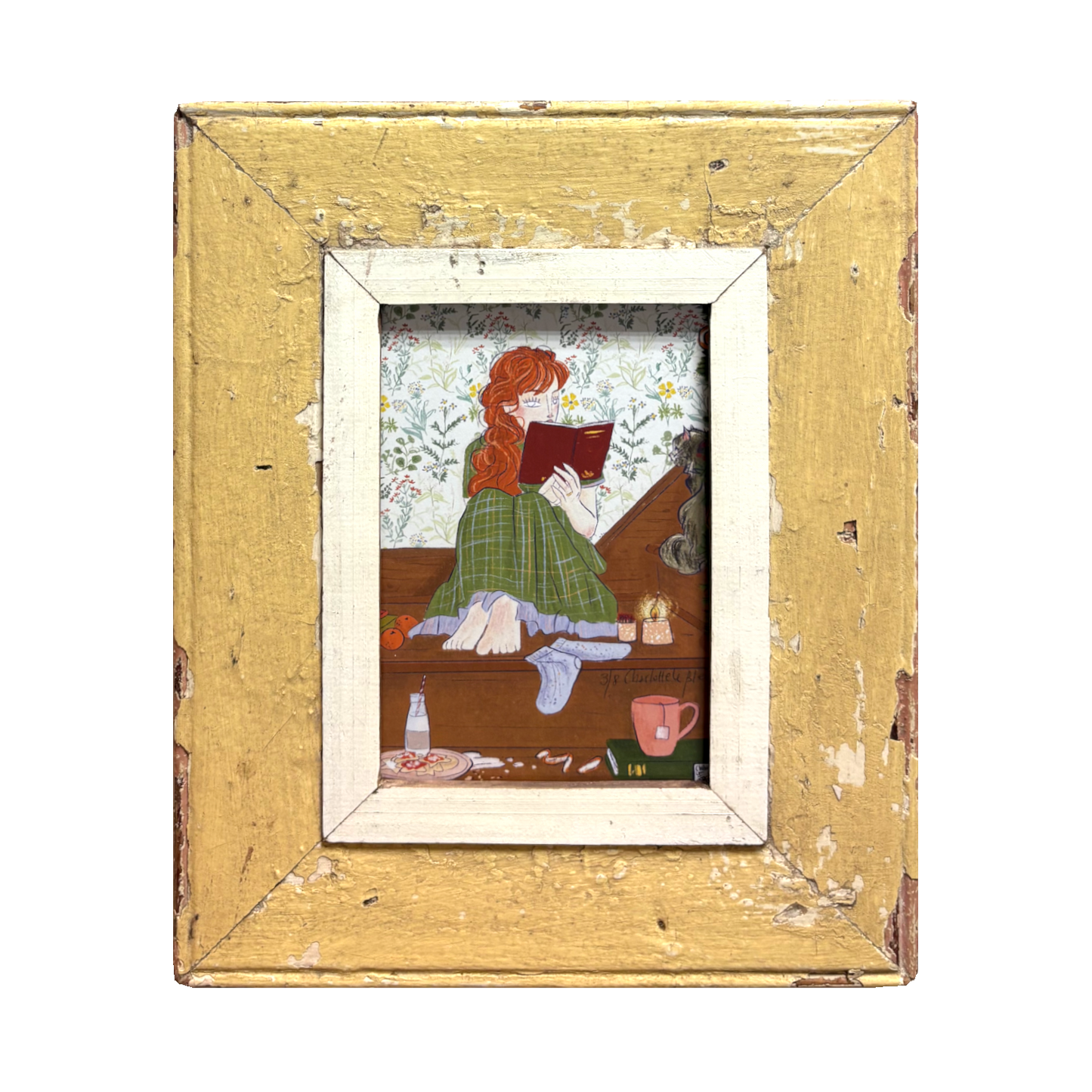 Illustrazione in Cornice Crema e bianca | Charlotte LeBleu