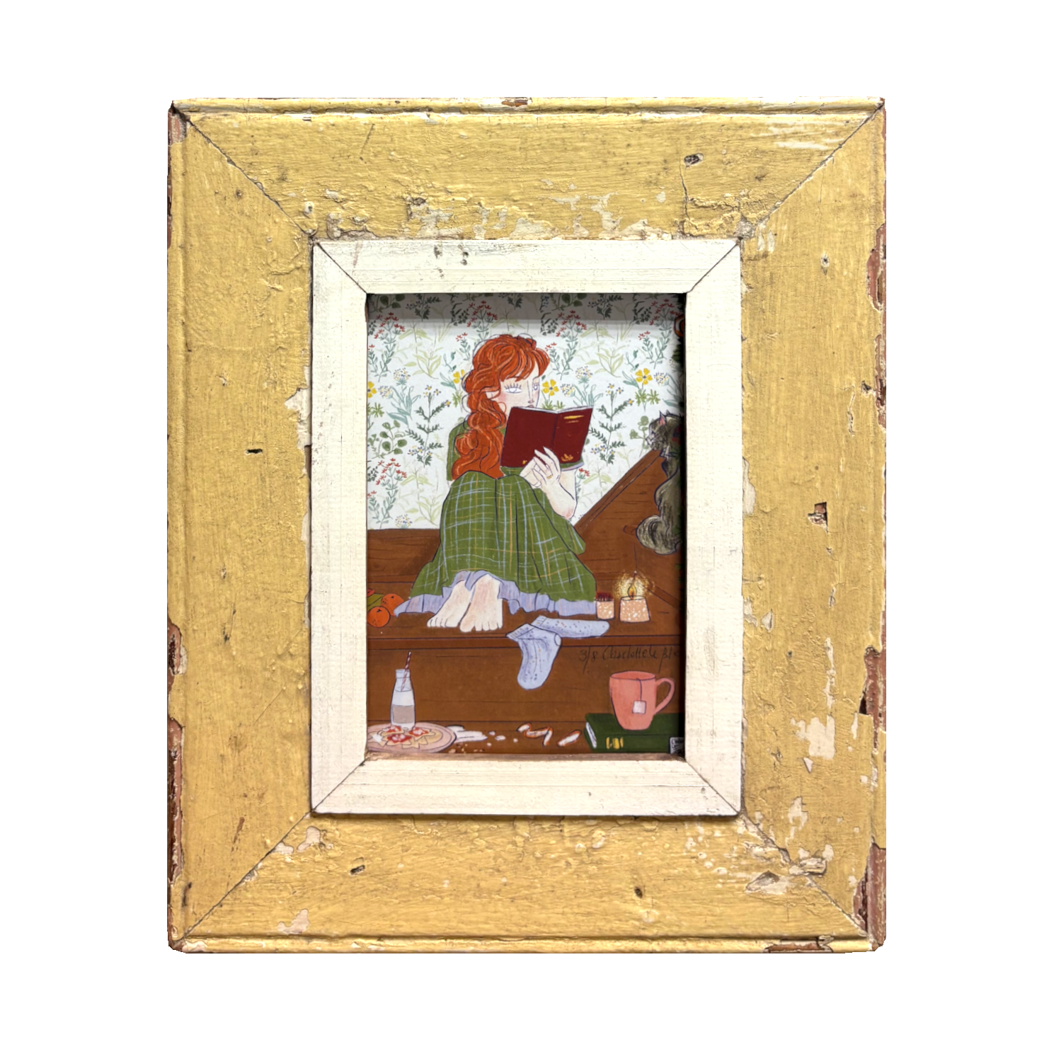 Illustrazione in Cornice Crema e bianca | Charlotte LeBleu