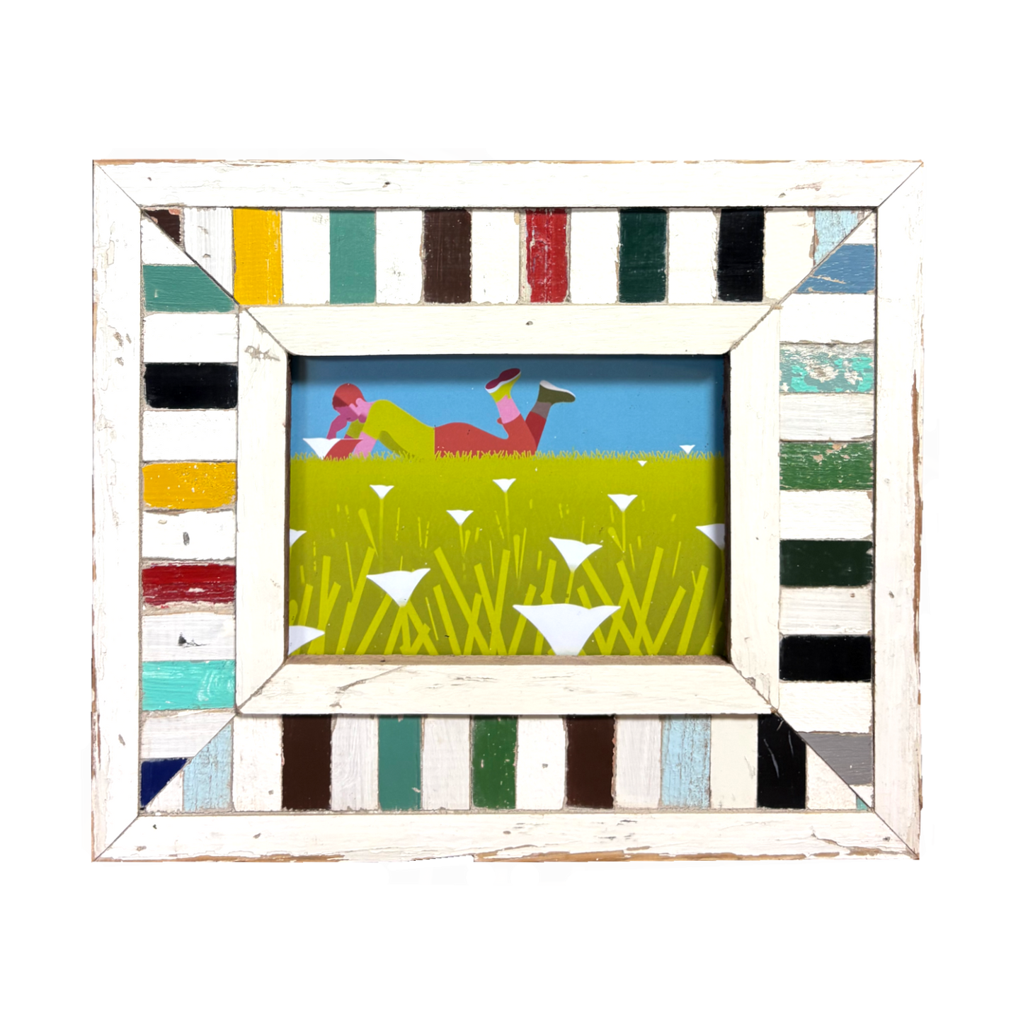 Illustrazione in cornice stile mosaico dimensione A5