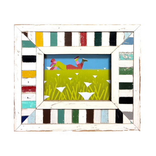 Illustrazione in cornice stile mosaico dimensione A5