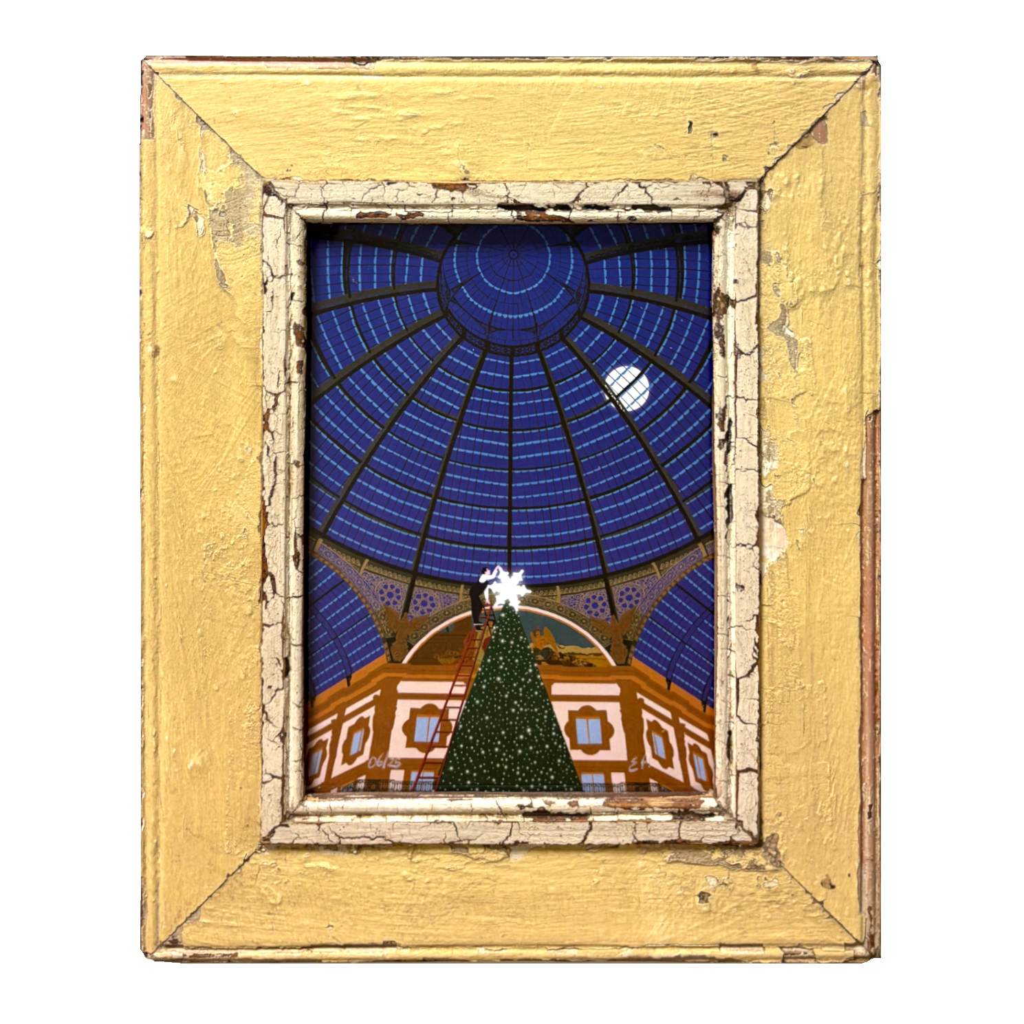 Opera digitale "Galleria Stellata" in cornice A4 | Elisa Puglielli