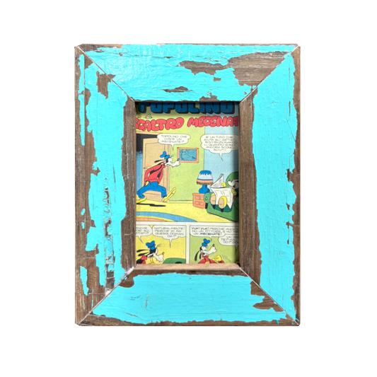 Pagina Topolino a colori in cornice in legno Cape Best
