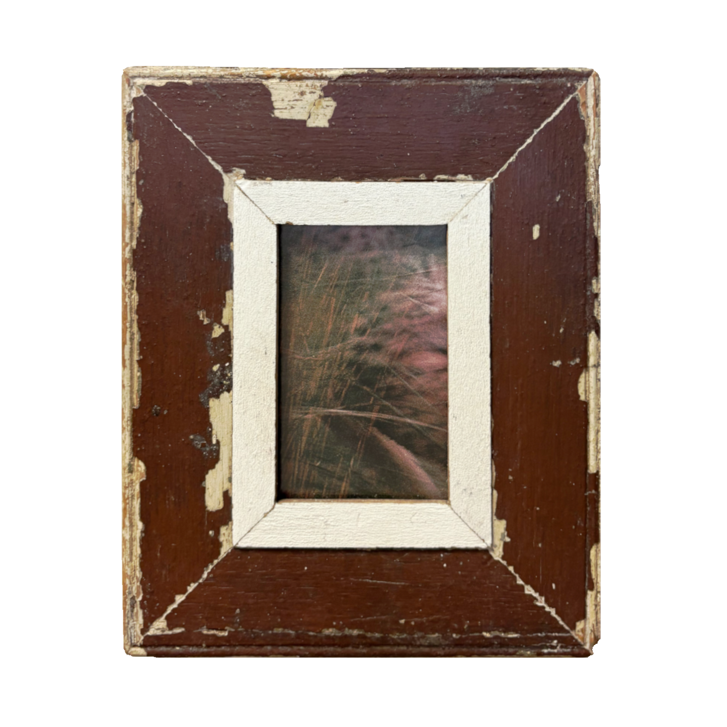 Poesia d'Autunno - Cornice Wabi Sabi in legno antico