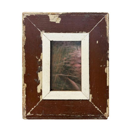 Poesia d'Autunno - Cornice Wabi Sabi in legno antico