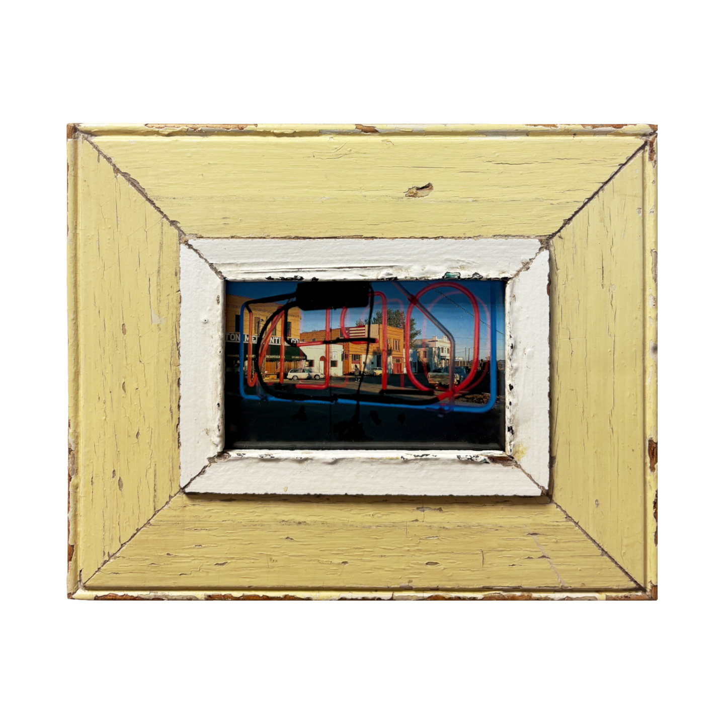 Porta-immagini artigianale in legno 23x28