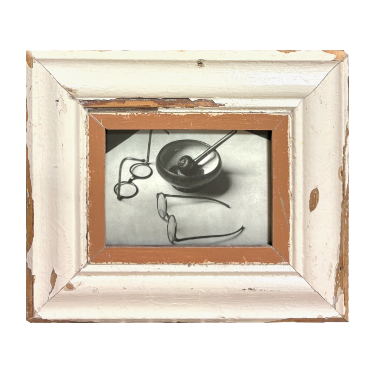Portafoto “Memorie d'avventura" in legno bianco 33cm x 39cm