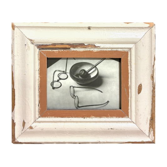 Portafoto “Memorie d'avventura" in legno bianco 33cm x 39cm