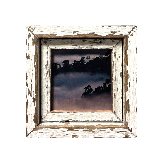 Portafoto bianco in legno recuperato naturale