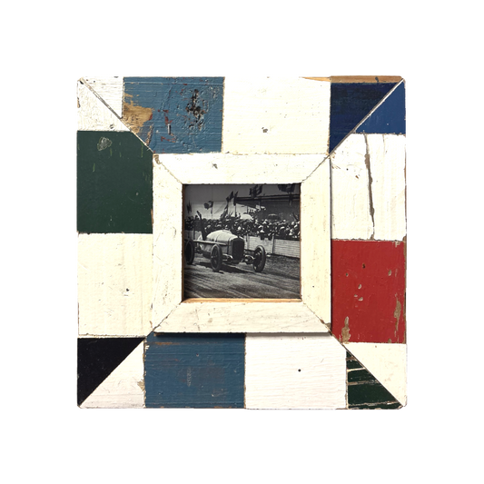 Quadro 23x23 mosaico con foto Macchina retrò