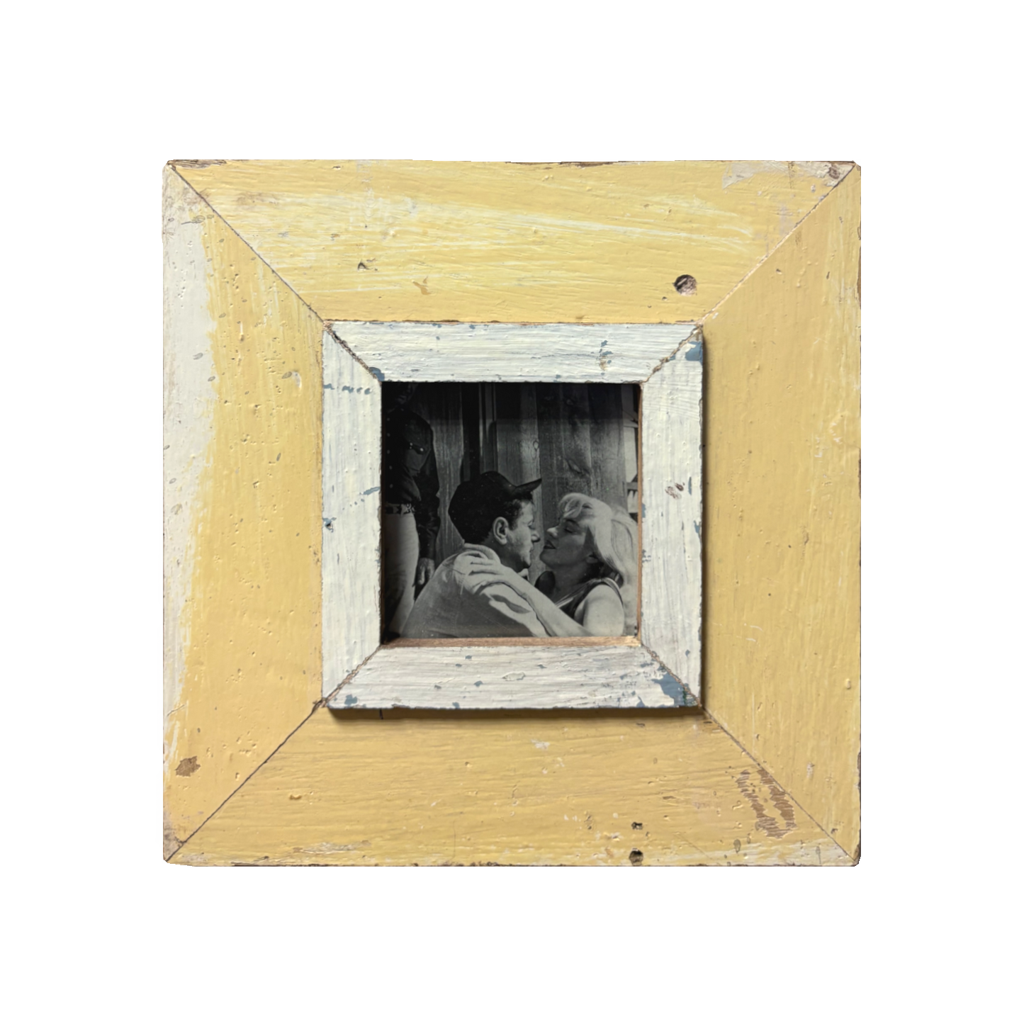 Quadro per foto 10x10 in legni d'epoca