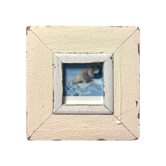 Quadro per foto 10x10 in legno artigianale