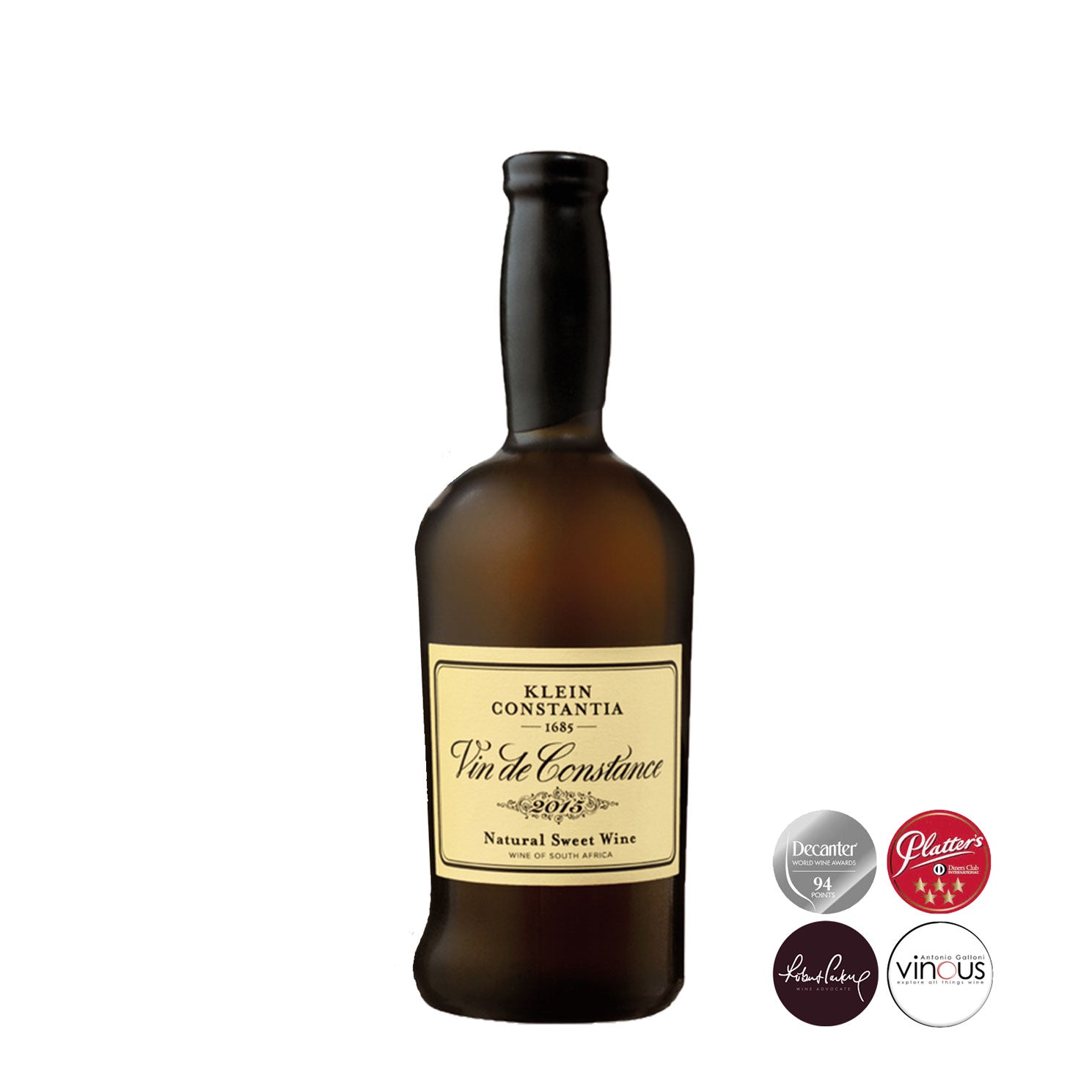 Vino famoso del Sudafrica. Vino premiato 2015 Klein Constantia Vin de Constance