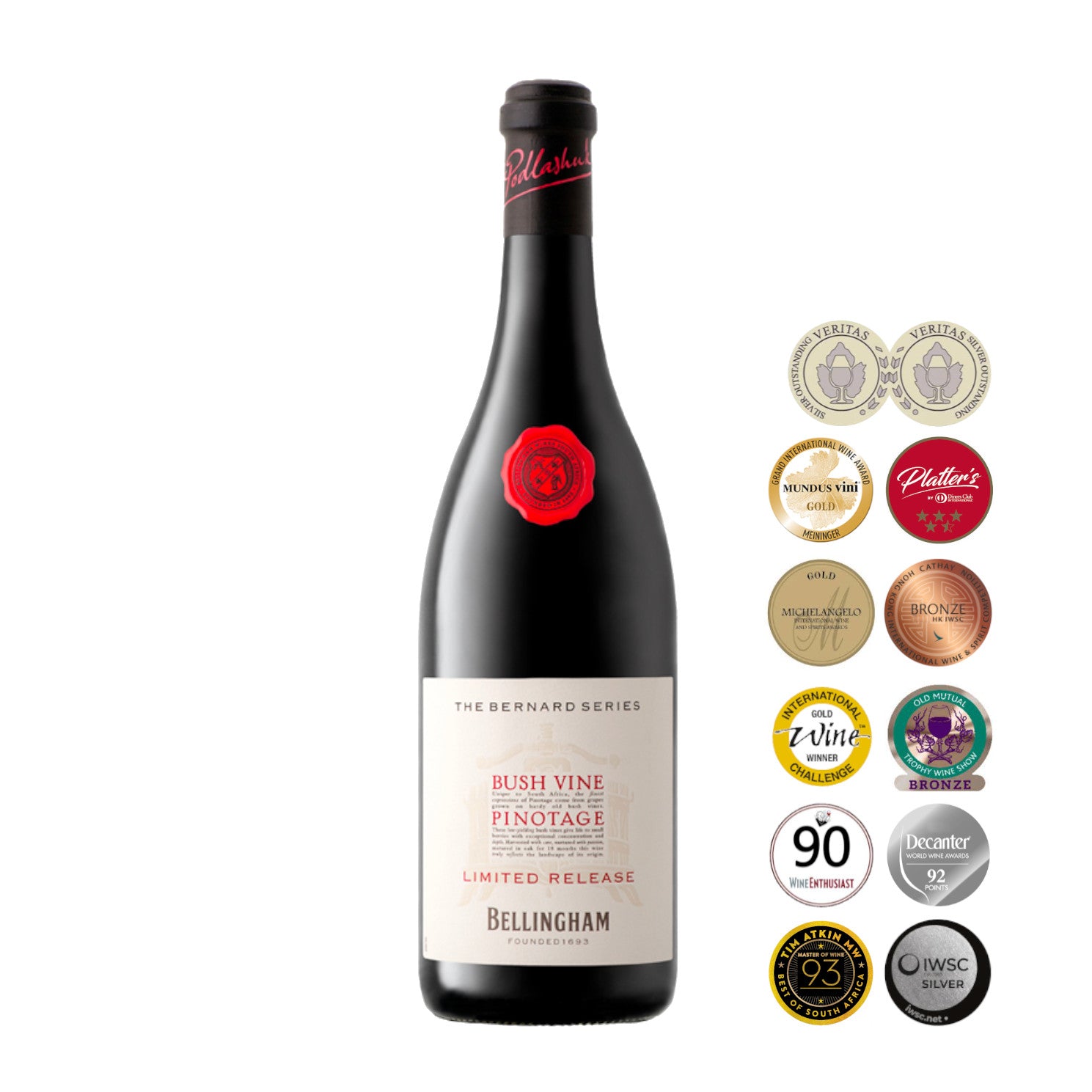 Bellingham Bernard Series Bush Vine Pinotage vino rosso autoctono Sudafrica 