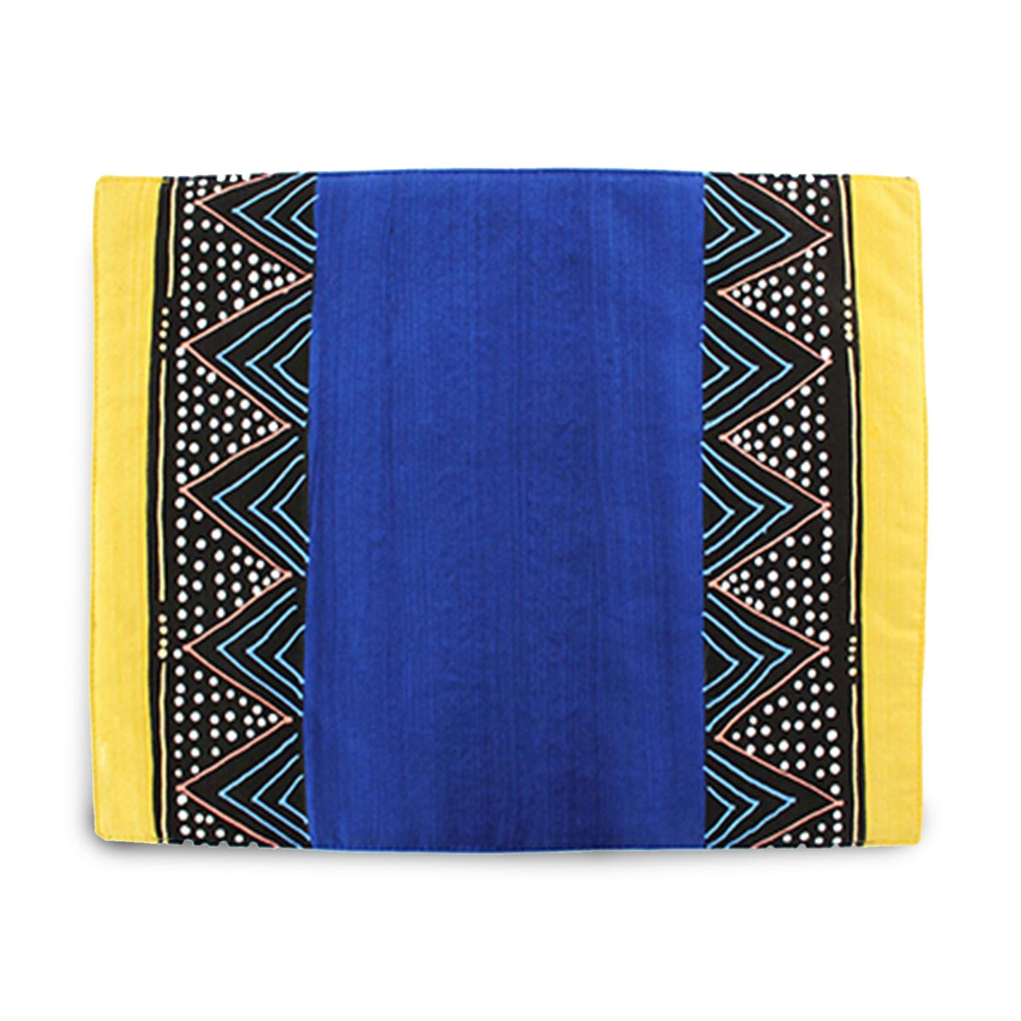 Coppia di tovagliette con pattern sudafricano giallo e blu