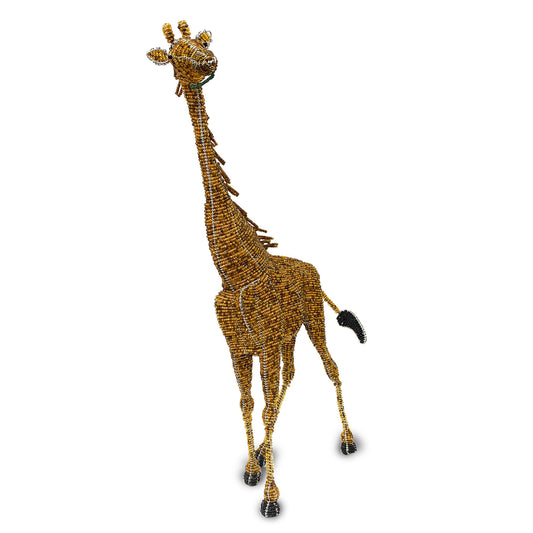 Scultura a forma di Giraffa realistica in perline 