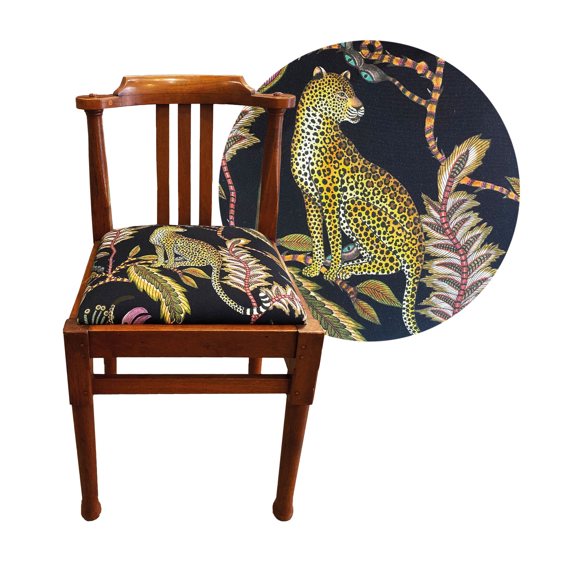 Tessuto Ardmore Design ghepardo blu