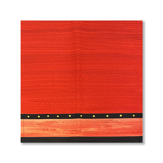 Calore Nevin Tovaglietta rossa e nera dipinta a mano