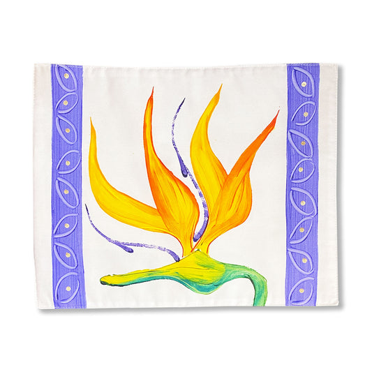 Coppia di placemat con illustrazione fatta a mano Strelitzia