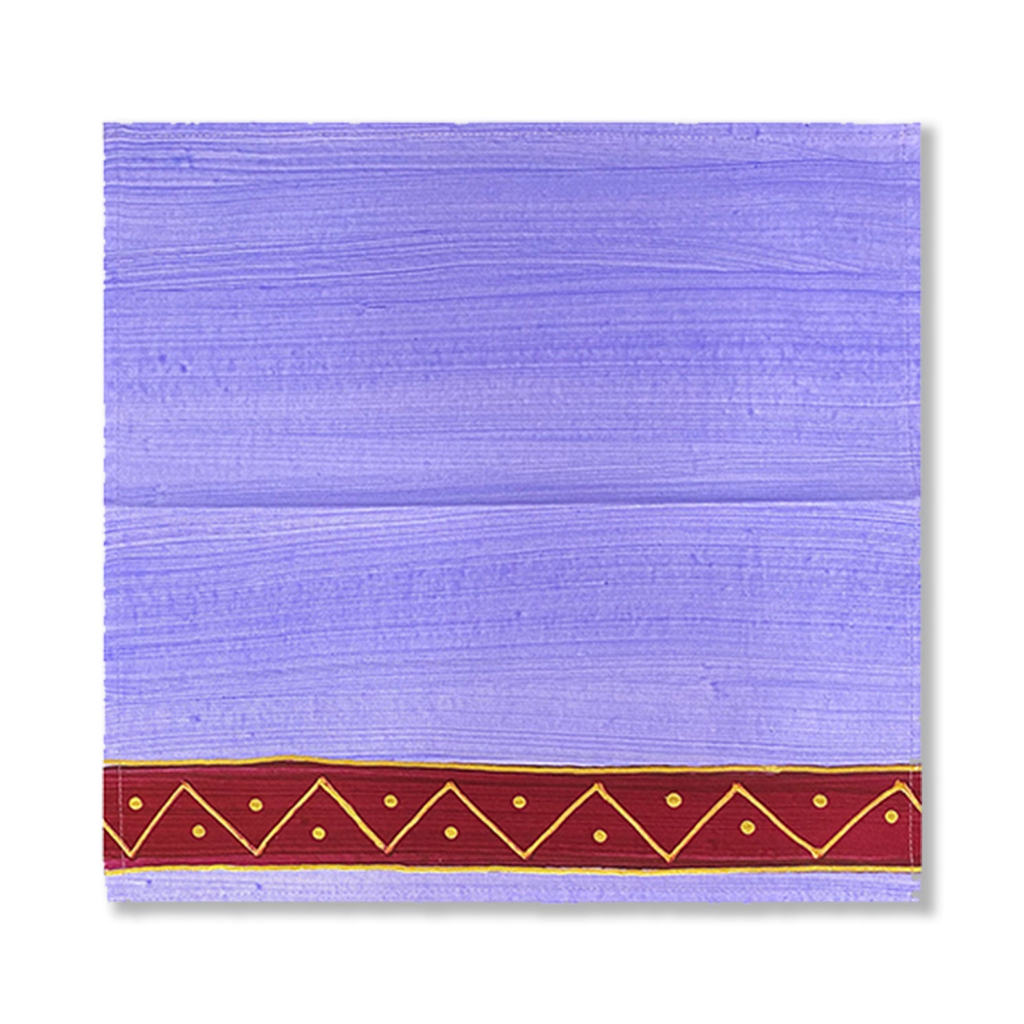 Tovaglietta viola e rossa con decorazioni Oro realizzata a mano