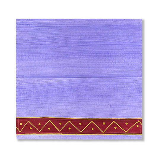 Tovaglietta viola e rossa con decorazioni Oro realizzata a mano