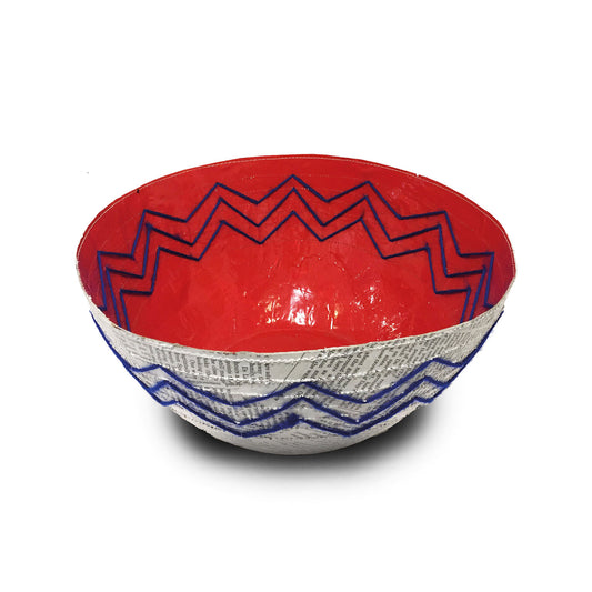 Red ZigZag Paper Bowl