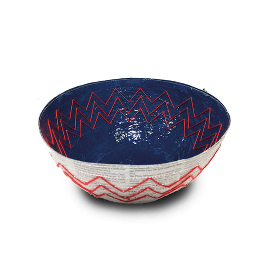 Ciotola in Carta ZigZag Blu