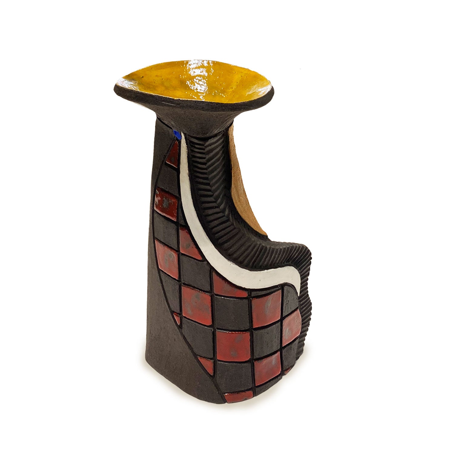 Candelabro in ceramica pezzo unico realizzato a mano. Idea regalo unica e originale